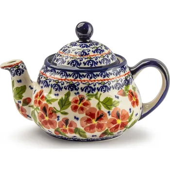 Konvice na čaj Čajová a kávová konvice Ceramika Bolesławiec 0,7 l – dek. DU245 (druhá jakost)