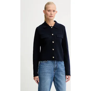 Dámský svetr Kardigan s příměsí vlny Morgan dámský, tmavomodrá barva, MIMDIE 59X, vel. XS