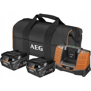 Aku set 2×5,0 Ah AEG SETLL1850SHD, 18V, brašna