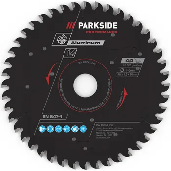 Pilový kotouč PARKSIDE PERFORMANCE® Pilový kotouč pro okružní pily, Ø 140 mm (Hliník/44 zubů)