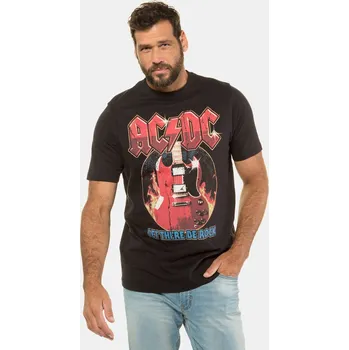 Dámské tričko JP1880, Plus size Tričko, motiv kapely, AC/DC, krátké rukávy pro plnoštíhlé nadměrná velikost, 720232100-1454, černý, 5XL, Plus size oblečení, Oblečení pro vysoké muže, Nadměrné velikosti, Oblečení pro plnoštíhlé.