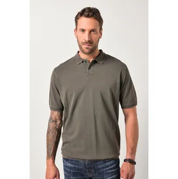 Pánská košile JP1880, Plus size Polokošile JP1880, břišní střih, krátké rukávy, piké, vintage vzhled, XXL - 8XL pro plnoštíhlé nadměrná velikost, 841671110-1453, hnědý, 4XL, Plus size oblečení, Oblečení pro vysoké muže, Nadměrné velikosti, Oblečení pro plnoštíhlé.