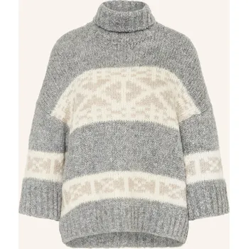 Dámský svetr Peserico Dámský Svetr S Rolákem, Alpakou A Flitry, šedá /...