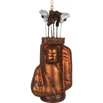 Vánoce Vánoční skleněná závěsná ozdoba golfové hole - 6*4*13 cm