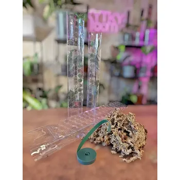 Mechová opora exclusive průhledná s mechem a zip páskou