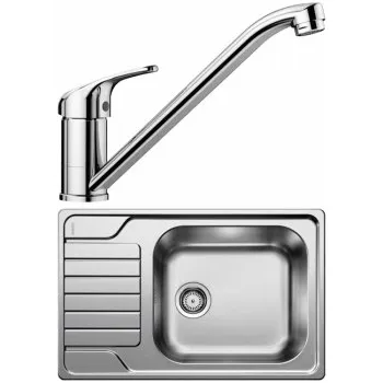 Nerezový dřez Blanco SET 05-A 25 Dinas XL 6 S Compact Kartáčovaný + Daras Chrom