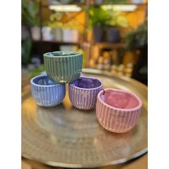 Magnetický keramický obal na pr. 6cm v pastelových barvách