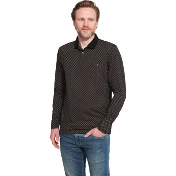 Pánská košile Polokošile dlouhý rukáv BELOUS černá M