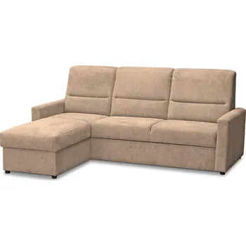 Sedací souprava Rohová sedací souprava rozkládací levá hnědá COMO