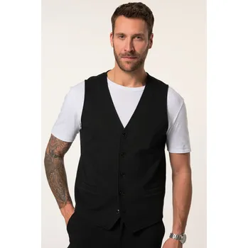 Pánská vesta JP1880, Plus size Žerzejová vesta JP1880, NEW YORK, FLEXNAMIC®, modulární systém, do 8XL pro plnoštíhlé nadměrná velikost, 836829100-1454, černý, 5XL, Plus size oblečení, Oblečení pro vysoké muže, Nadměrné velikosti, Oblečení pro plnoštíhlé.