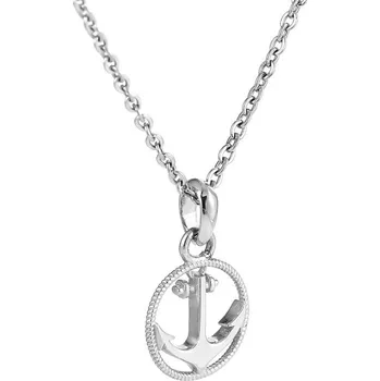 Náhrdelník Genco Přívěsek kotva z chirurgické oceli GPSS1424 Barva: Steel