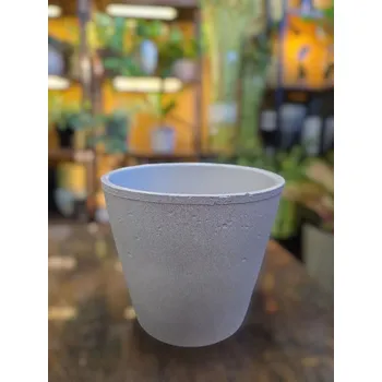 Keramický obal světle hnědý se strukturou na pr. 14 cm