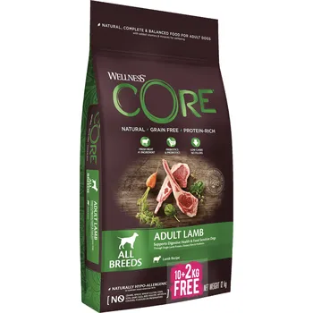 Krmivo pro psa Wellness Core Dog jehnečí 10 + 2 kg