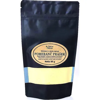 Sušená potravina Pomeranč lyofilizovaný-prášek 80 g, NaturBites