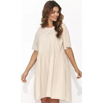 Dámské šaty Denní šaty NU470 béžové - Numinou 36/38