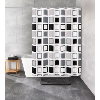 Sprchový závěs Kleine Wolke koupelnový závěs Clipper - Anthracite, 180×200