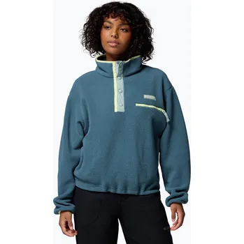 Dámské oblečení Dámská fleecová mikina Columbia Helvetia II Cropped Half Snap Fleece everblue/crushed blue/citron haze