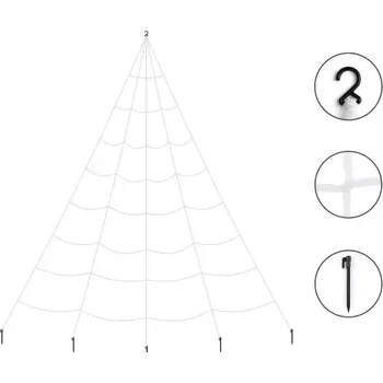 Svatební dekorace Venkovní bílá pavučina 5 x 4 m