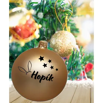 Vánoční dekorace Vánoční skleněná baňka bílá 6cm