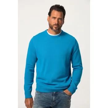 Dámský svetr JP1880, Plus size Svetr, kulatý výstřih, JP1880 výšivka, bavlna pro plnoštíhlé nadměrná velikost, 708261727-1455, tyrkysový, 6XL, Plus size oblečení, Oblečení pro vysoké muže, Nadměrné velikosti, Oblečení pro plnoštíhlé.