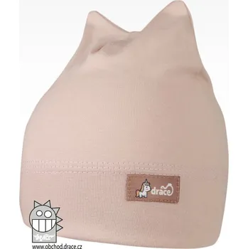 Čepice Bavlněná kojenecká čepice Čertík - vzor 29 - pudrová světlá