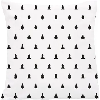 Povlak na dekorativní polštářek Eulenschnitt Lněný povlak na polštář Fir Trees 40 x 40 cm