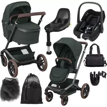 Kočárek Maxi Cosi set Fame 3v1 včetně příslušenství 2025 Twillic Green