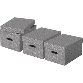 Úložný box Esselte Home 628283 úložné krabice M 3 ks šedé
