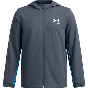 Dětská sportovní bunda Under Armour RIVAL WOVEN JACKET K šedá 1390154-044 - YM | UK 10,5 | US 11,5