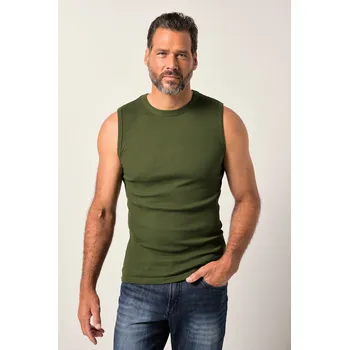 JP1880, Plus size Podvlékací tričko, žebrovaný žerzej, široká ramínka, do 8XL pro plnoštíhlé nadměrná velikost, 829407442-1907, zelený, 8XL, Plus size oblečení, Oblečení pro vysoké muže, Nadměrné velikosti, Oblečení pro plnoštíhlé.