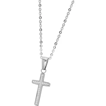 Náhrdelník Free Style Přívěsek křížek z chirurgické oceli MPSS1066 Délka náhrdelníku: 55cm