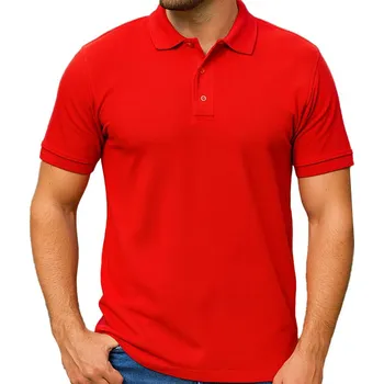 Oblečení a móda Polokošile pánská Gildan červená (pánské bavlněné tričko s krátkým rukávem)