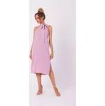 Krepové šaty M736 lila - Moe XXL