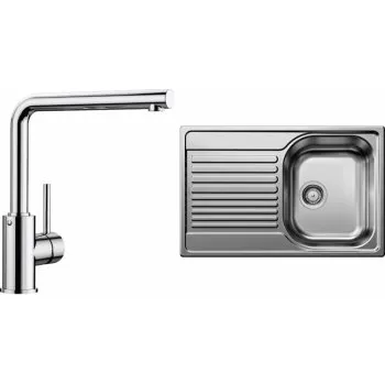 Nerezový dřez Blanco SET 04-D 25 Tipo 45 S Compact Přírodní lesk + Mila Chrom