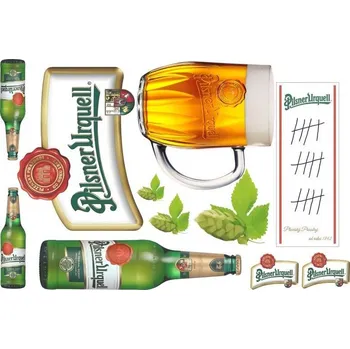 Jedlá dekorace na dort Jedlý papír Pilsner Urquel k vystříhnutí A4 - Pictu Hap