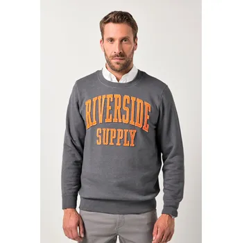 Pánská mikina JP1880, Plus size Mikina JP1880, nášivka, hladká teplákovina, do 8XL pro plnoštíhlé nadměrná velikost, 841712118-1456, modrý, 7XL, Plus size oblečení, Oblečení pro vysoké muže, Nadměrné velikosti, Oblečení pro plnoštíhlé.