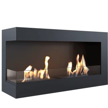 Krbová kamna Nástěnný krb Bioetanol 900 TÜV levý se sklem, TÜV DELTA/L/900/TUV/PRZESZKLENIE