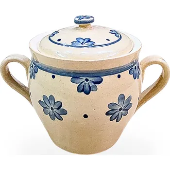 Hrnec sádlák 1L světlý - kameninový hrnec na sádlo (ruční výroba)