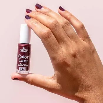 Lak na nehty PODERM Color Care - lak na nechty 437 RED BLACK