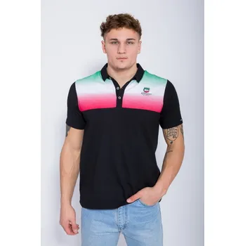 Pánská košile Polokošile krátký rukáv HUBERT černá L