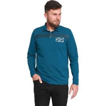 Pánská košile Polokošile dlouhý rukáv BERLIN tm.petrol L