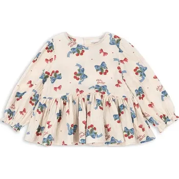 Dámská halenka Dětská halenka Konges Sløjd ELIN BLOUSE GOTS KS103793.9BYA béžová 01X, vel. 134-140