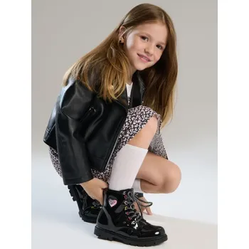 Dámská zimní obuv Sinsay - Lakované kotníkové boty - černá - 164FA-99X - 164FA-99X-35