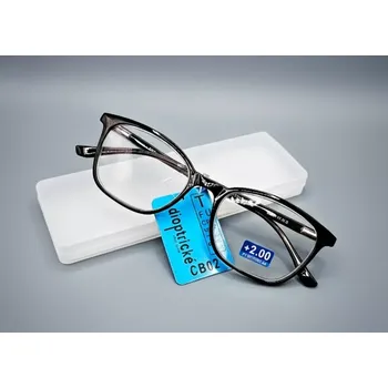 Brýle na čtení Čtecí dioptrické brýle JingGlass SLIM CB02, plastové, +2,0 dioptrie, unisex, s pouzdrem (dioptrické brýle +2.00 | čtecí brýle | brýle na čtení | JingGlass SLIM | JingGlass CB02 | brýle s pouzdrem | čtecí brýle | unisex čtecí brýle | lehké brýle na čtení |