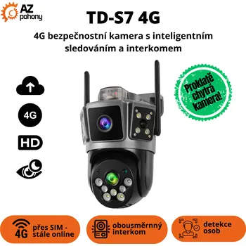 IP kamera TD-S7 4G - bezpečnostní kamera s inteligentním sledováním a interkomem