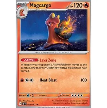 Sběratelská karetní hra Pokémon TEF 029/162 Magcargo - Temporal Forces Stav: Near Mint, Verze: REVERSE HOLO