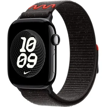 Apple Watch 49/46/45/44mm Midnight Black provlékací sportovní řemínek Nike