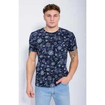 Pánské tričko Tričko krátký rukáv HUBIK tm. modrá XXL