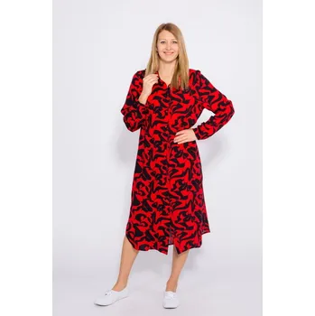 Dámské šaty Košilové šaty HRACKA červená XXXL