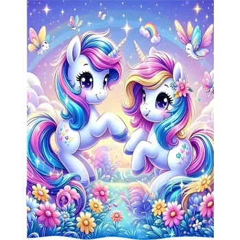 deka Excellent Mikroplyšová hřejivá deka 150x200 cm - Jednorožci na louce